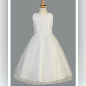 Elegant White Kids Formal Dress